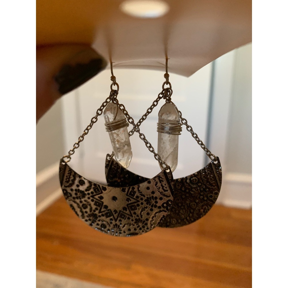 Urban Outfitters Crystal Arc Earrings